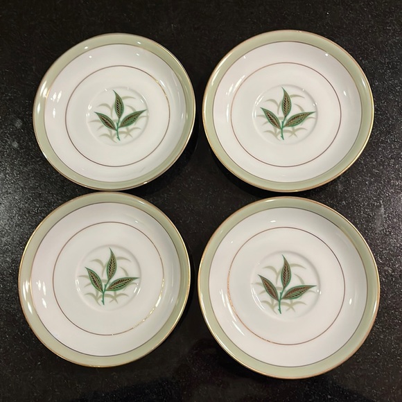 Footed Cup & Saucer Set Greenbay by NORITAKE.  Set of 4 - Picture 9 of 16